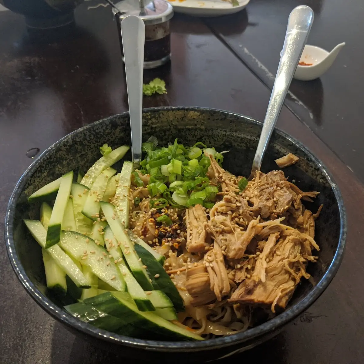 Cold Sesame Noodles with Shredded Chicken