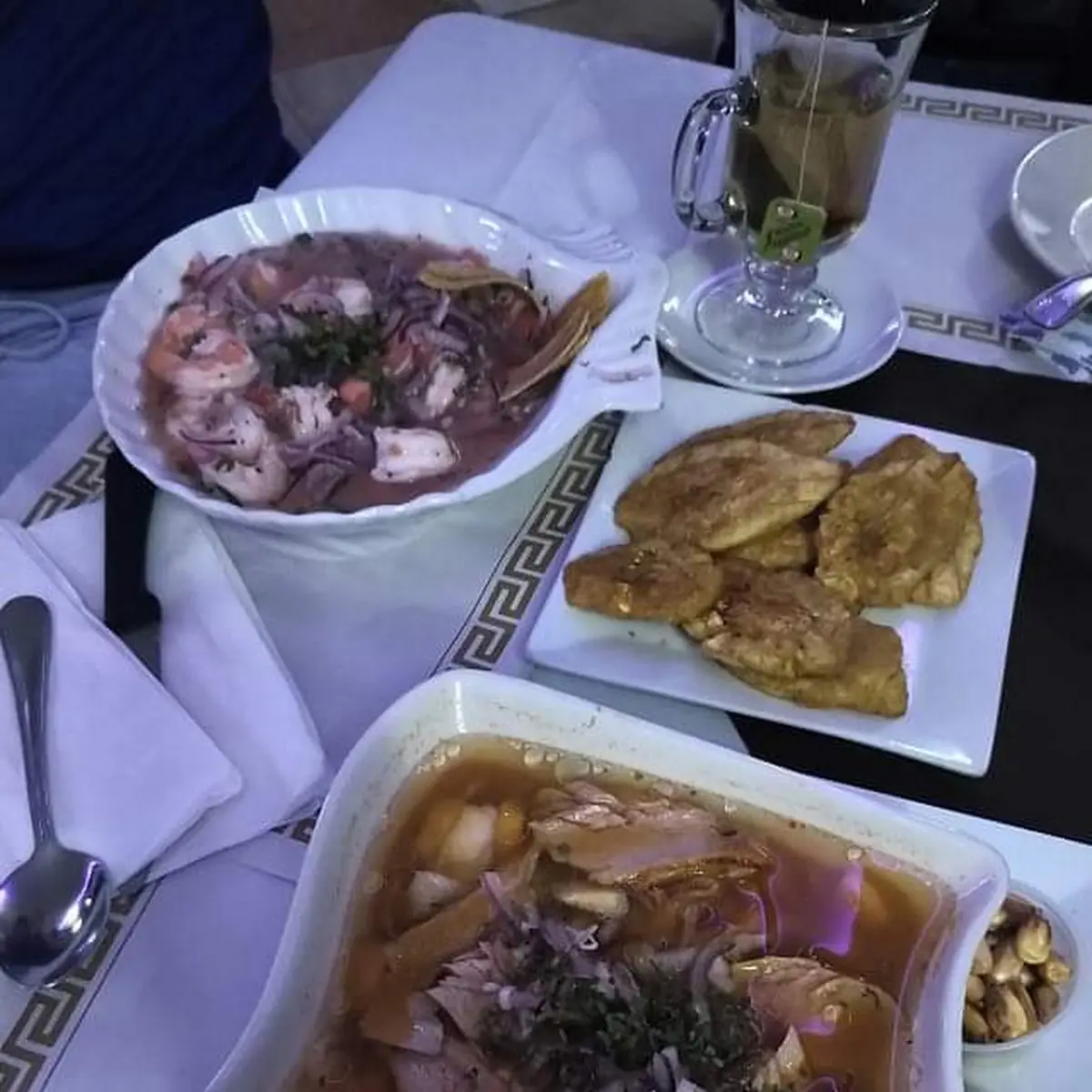 Encebollado and Ceviche Mixto