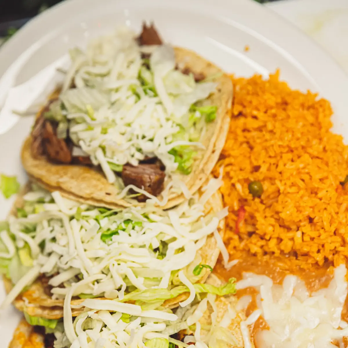Taco with Rice & Beans