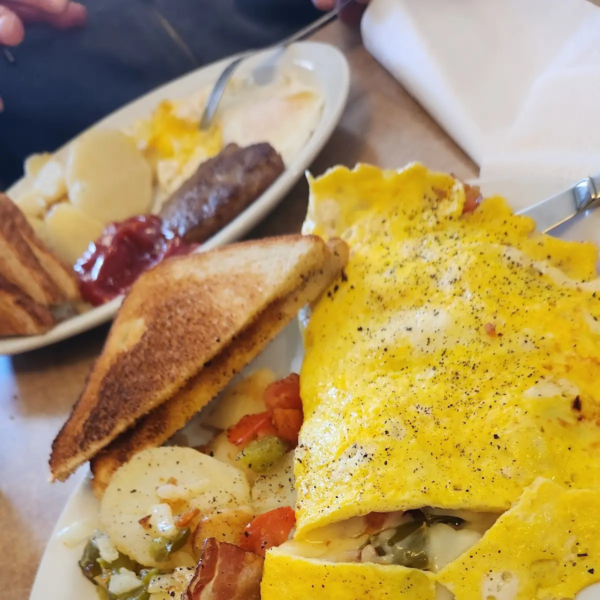 Sausage Egg and Cheese Omelet