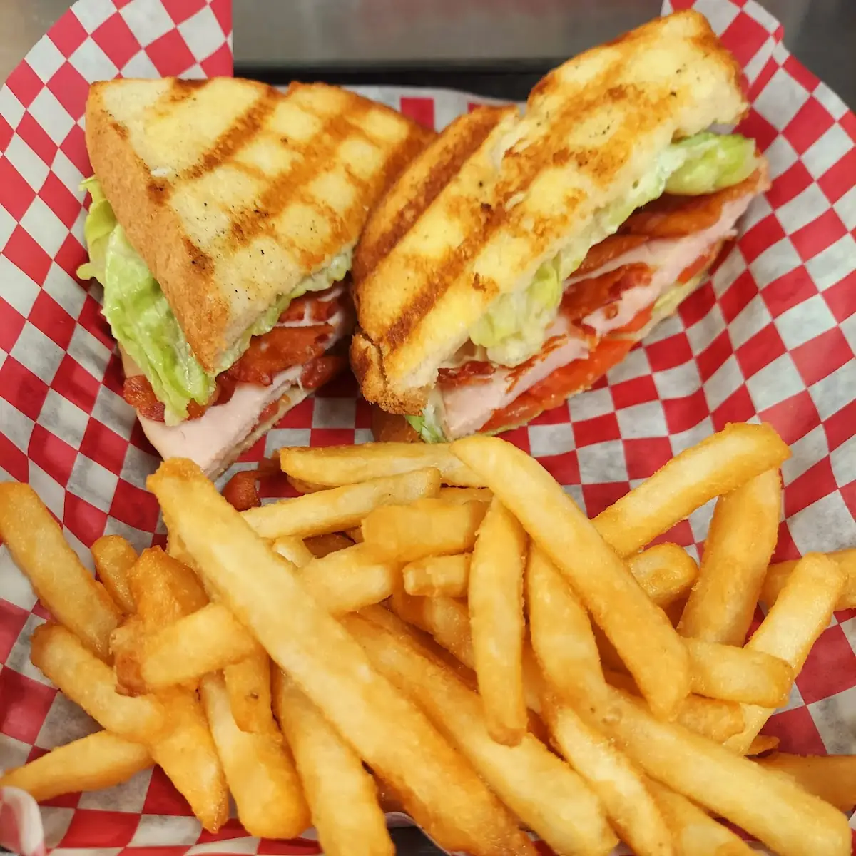 Turkey Club with Fries