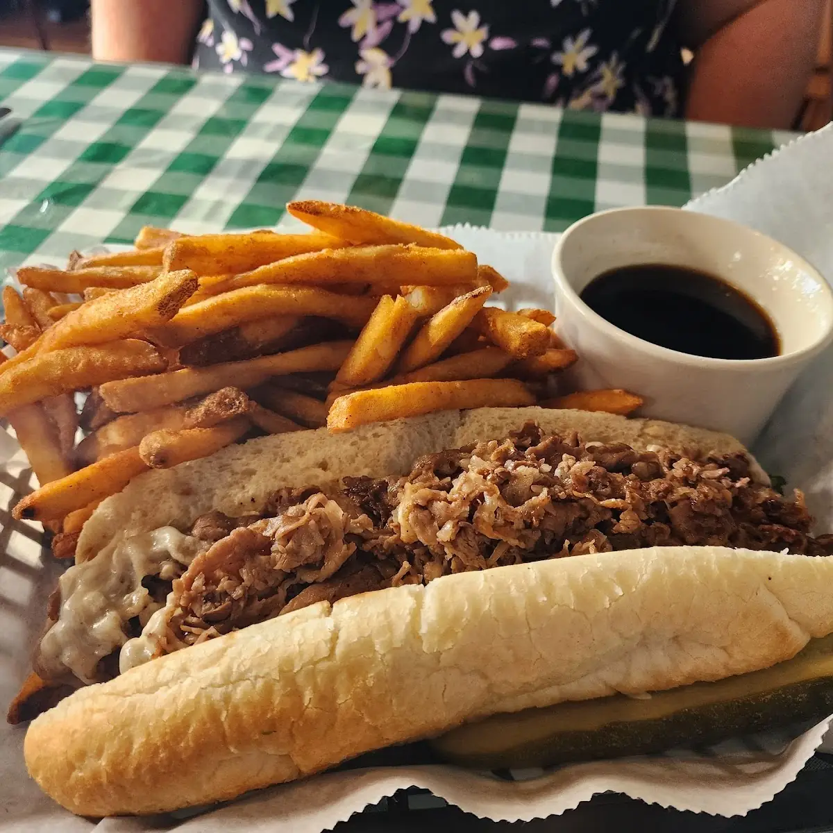 Prime Rib French Dip Sandwich with Kettle Chips