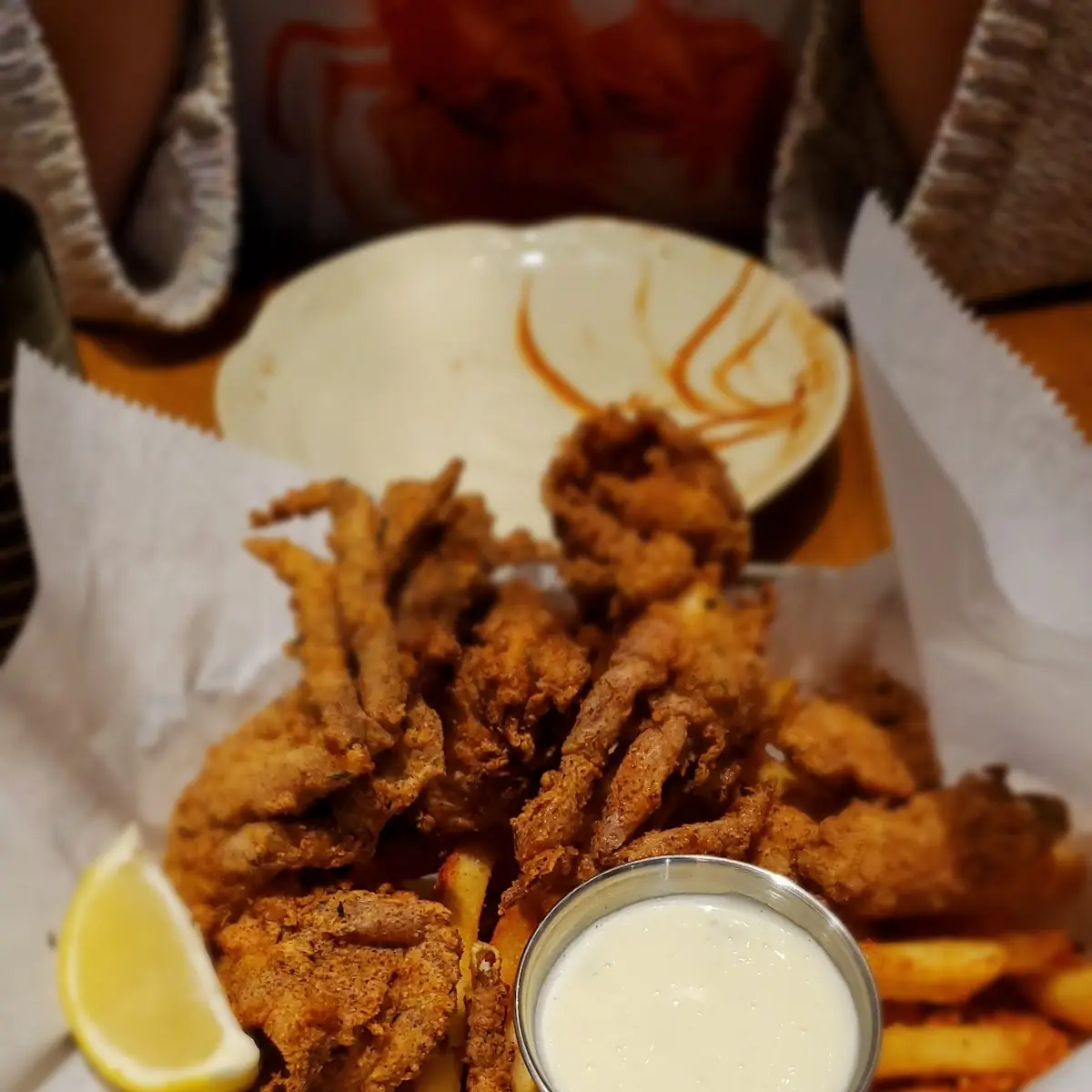 Fried Oyster Basket with Cajun Fries