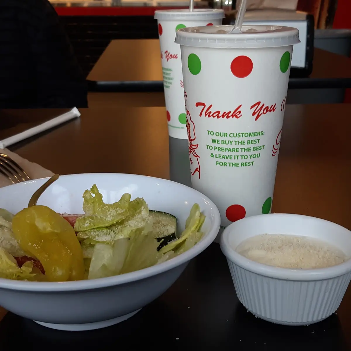 Side Salad with Ranch Dipping Sauce