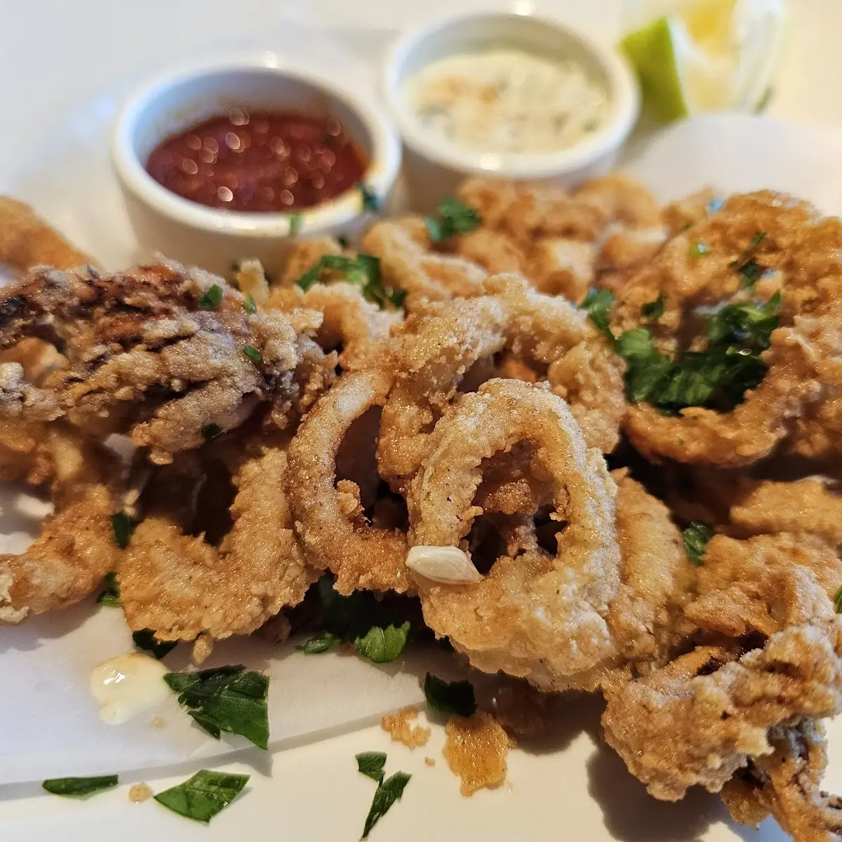 Crispy Fried Calamari with Dipping Sauces
