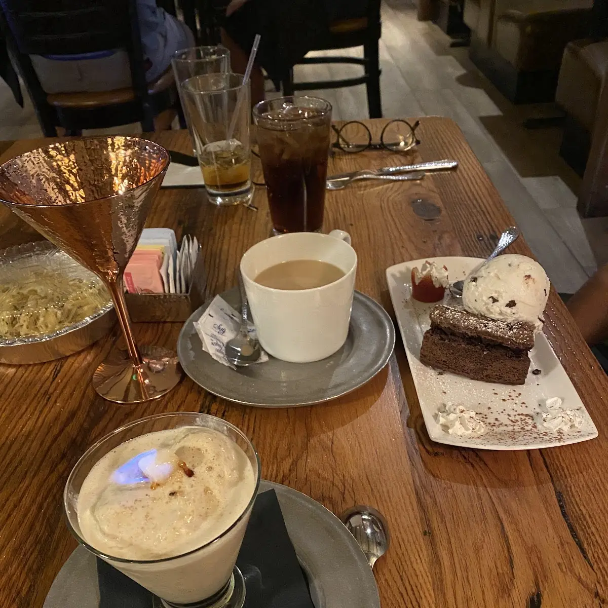 Brandy Ice Cream and Chocolate Cake