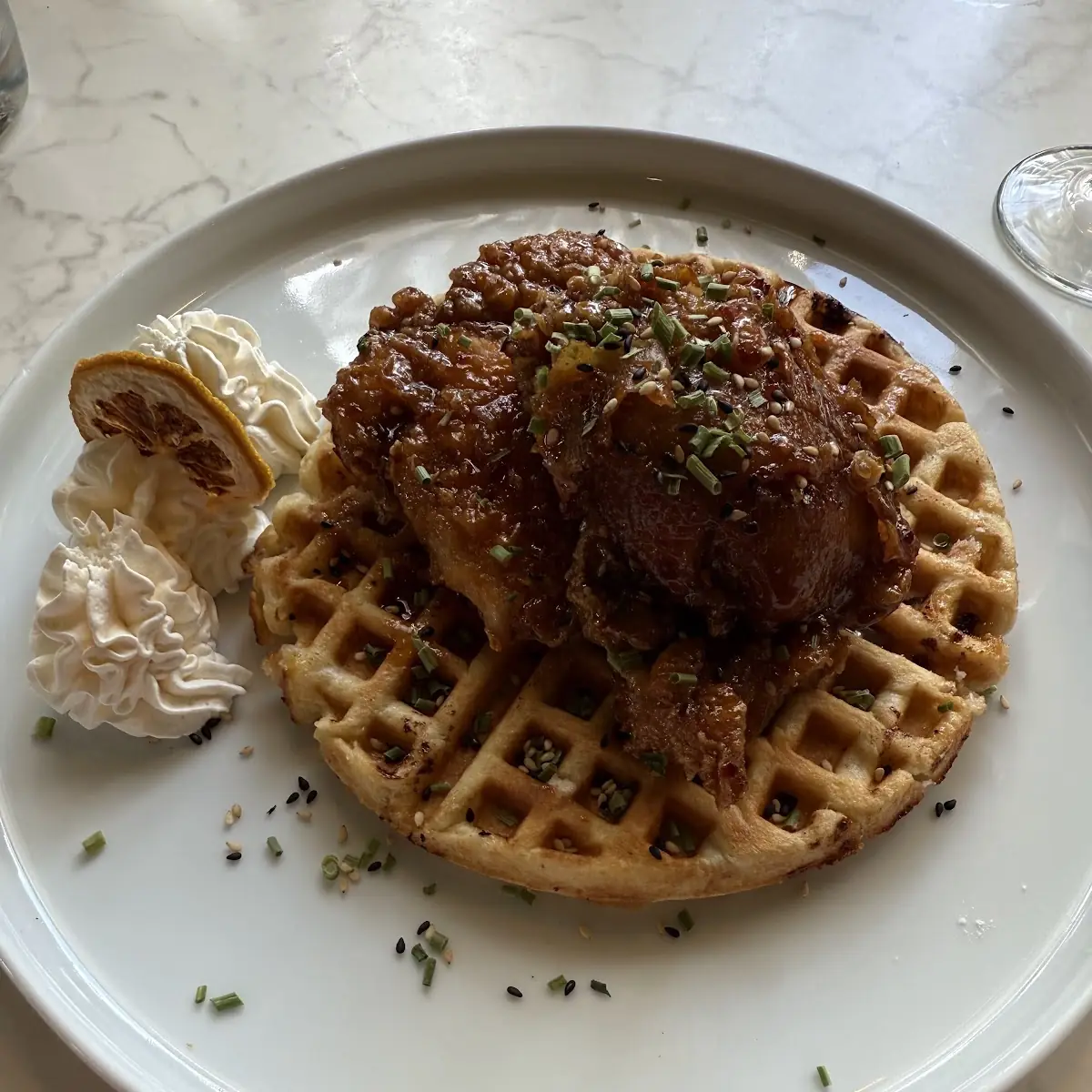 Korean Chicken and Waffles