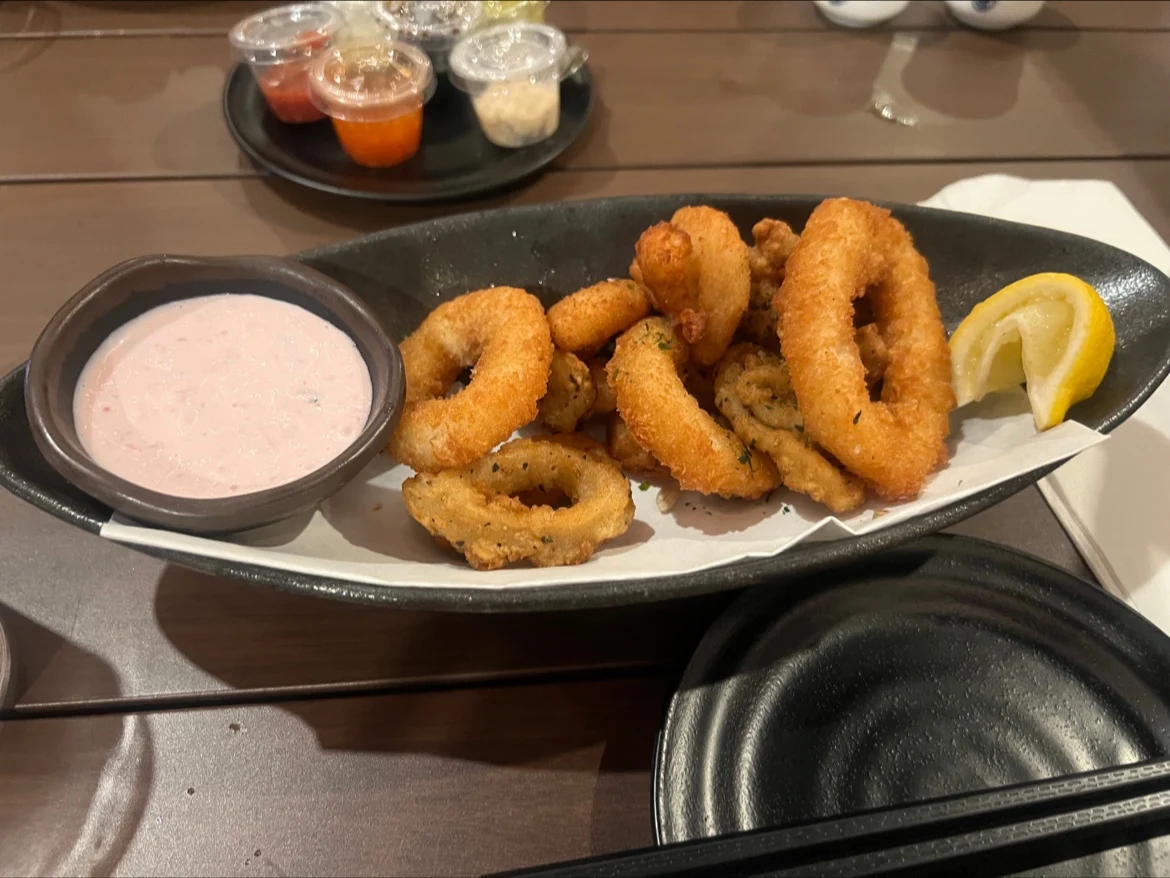 Calamari and Popcorn Shrimp, Nomé Izakaya (Don Mills)