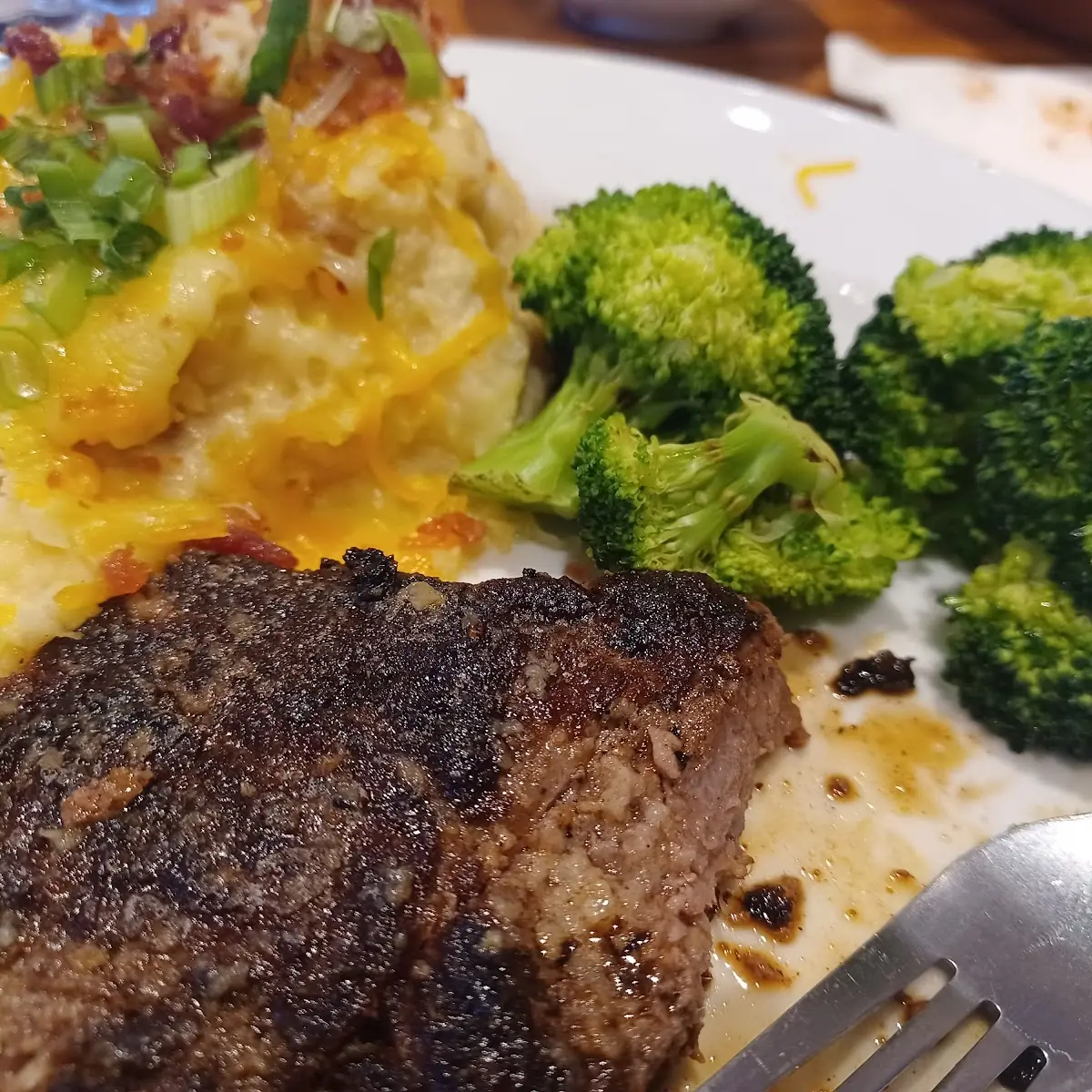 6 Oz Steak with Loaded Mashed Potatoes