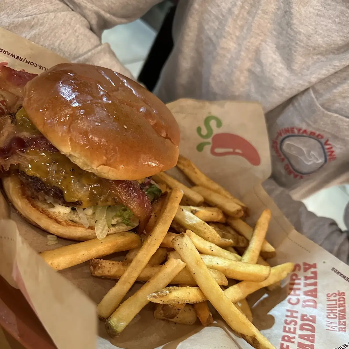 Just Bacon Burger with Fries