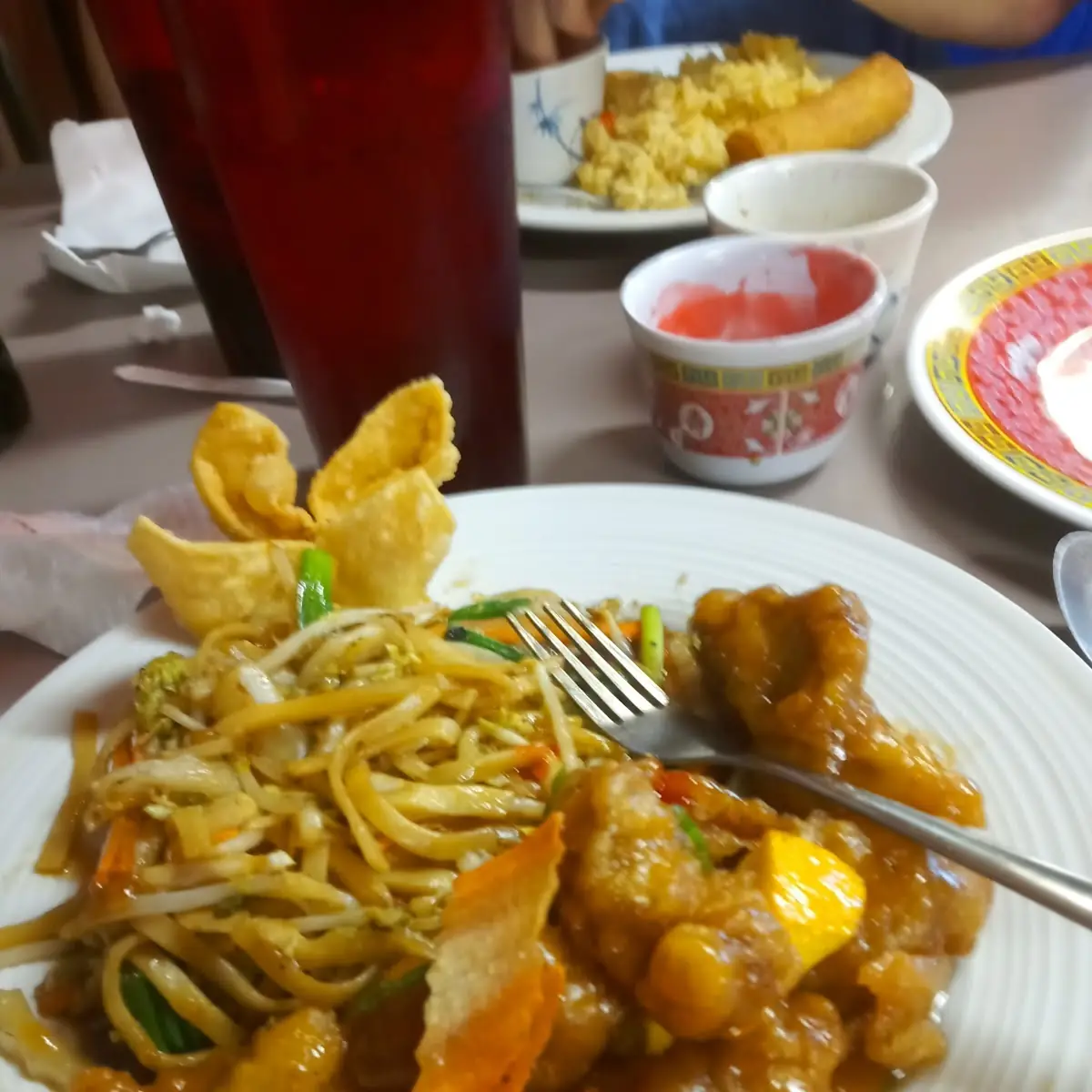 Orange Chicken with Lo Mein Noodles