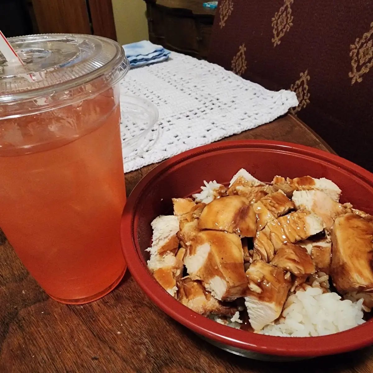 Teriyaki Chicken Breast and Rice Watermelon Lemonade
