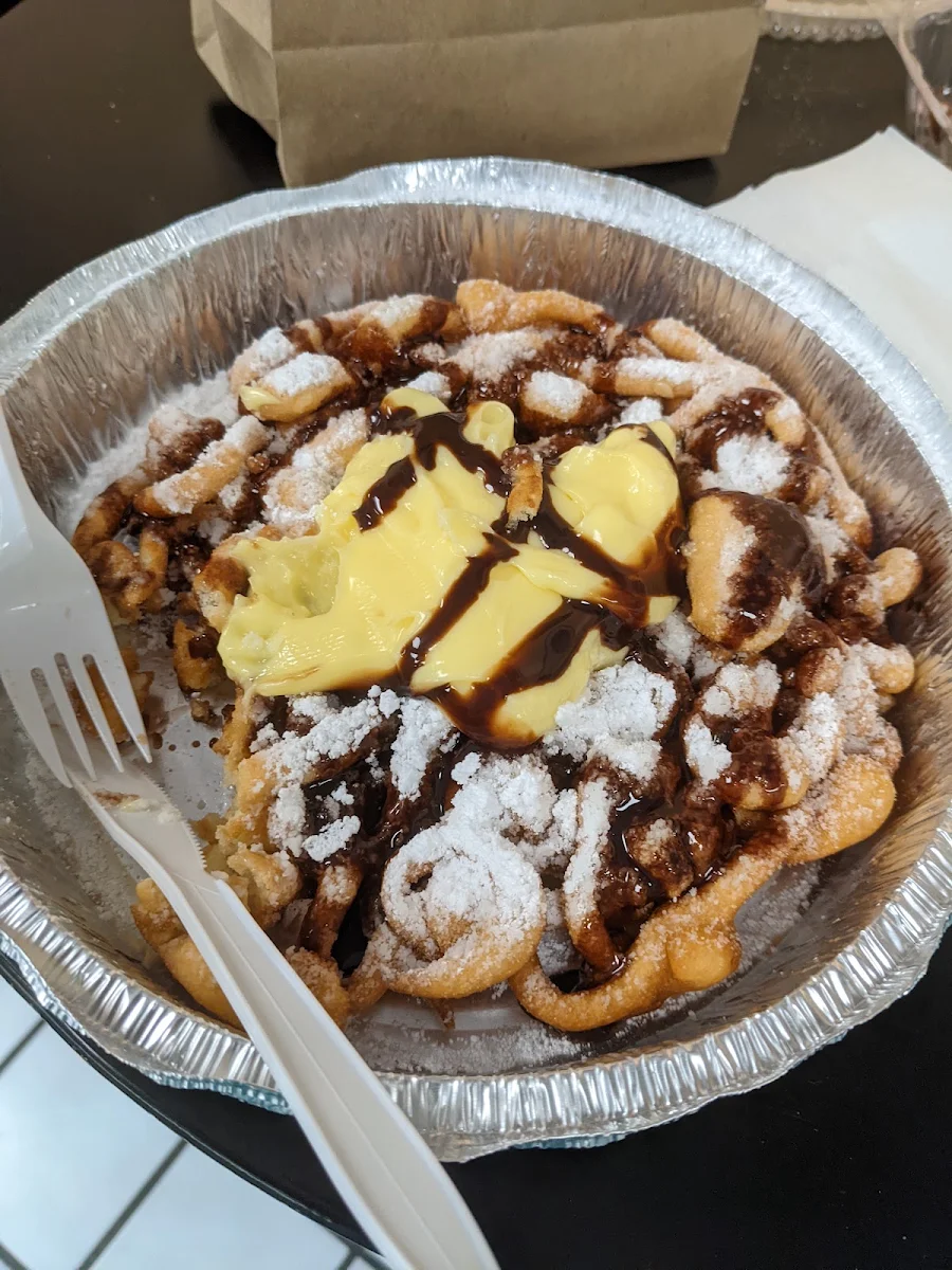 Boston Creme Funnel Cake