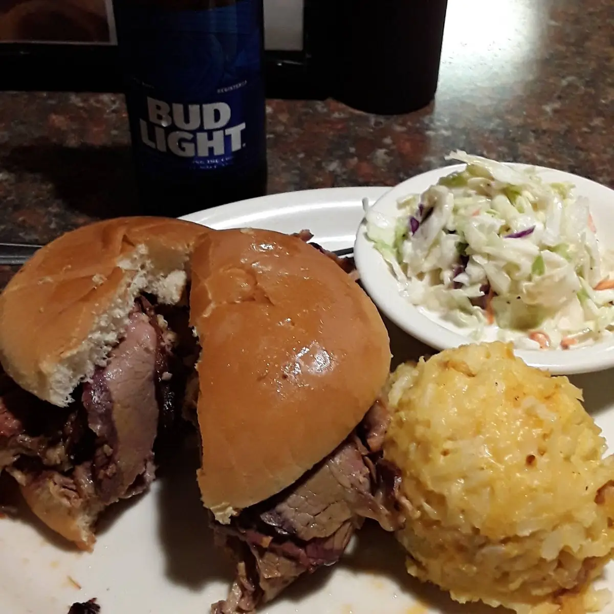 Smoked Brisket Double and Cheesy Potatoes