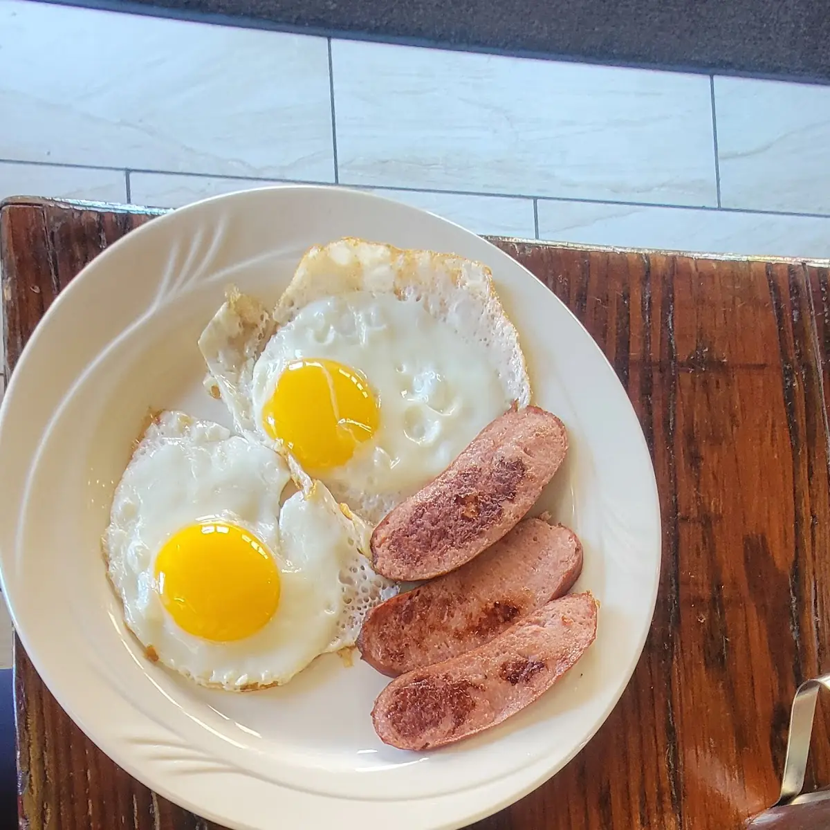 Waffle 2 Eggs and Turkey Sausage