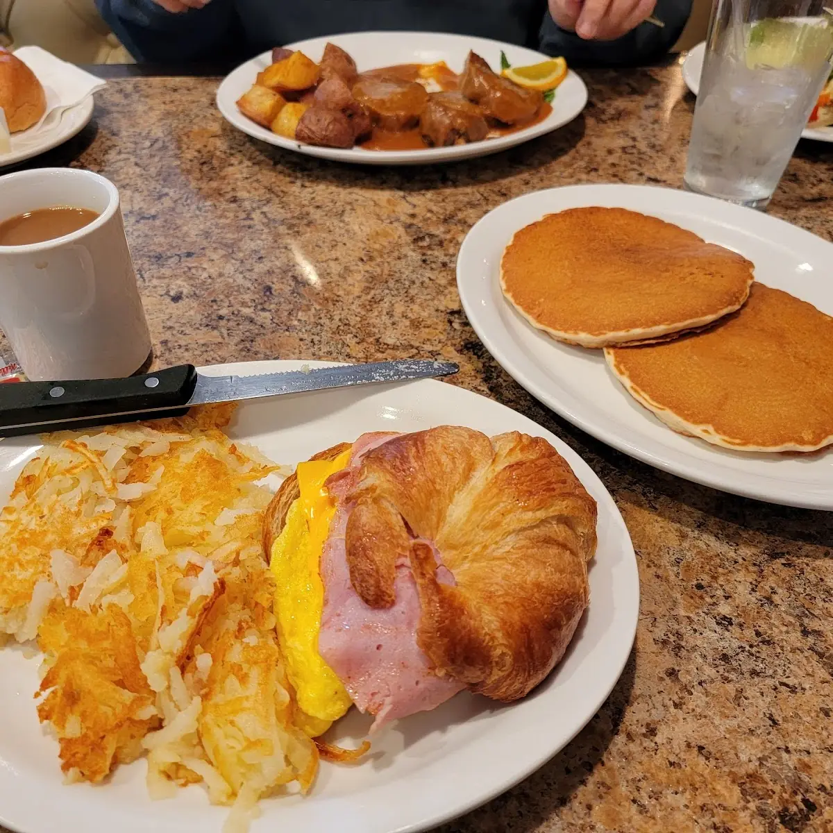Ham and Cheese Croissant Sandwich