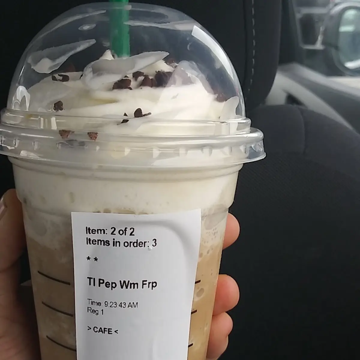 Peppermint White Chocolate Mocha Frappe