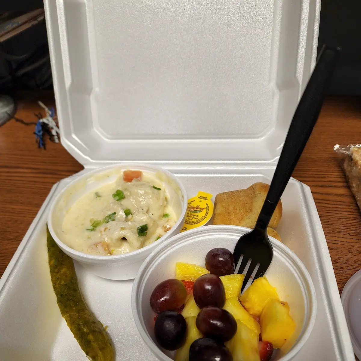 Sour Cream Enchilada Special with Fruit