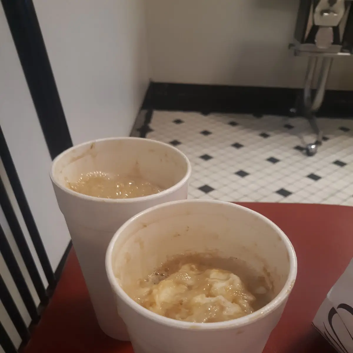 Root Beer Float Served Half Full