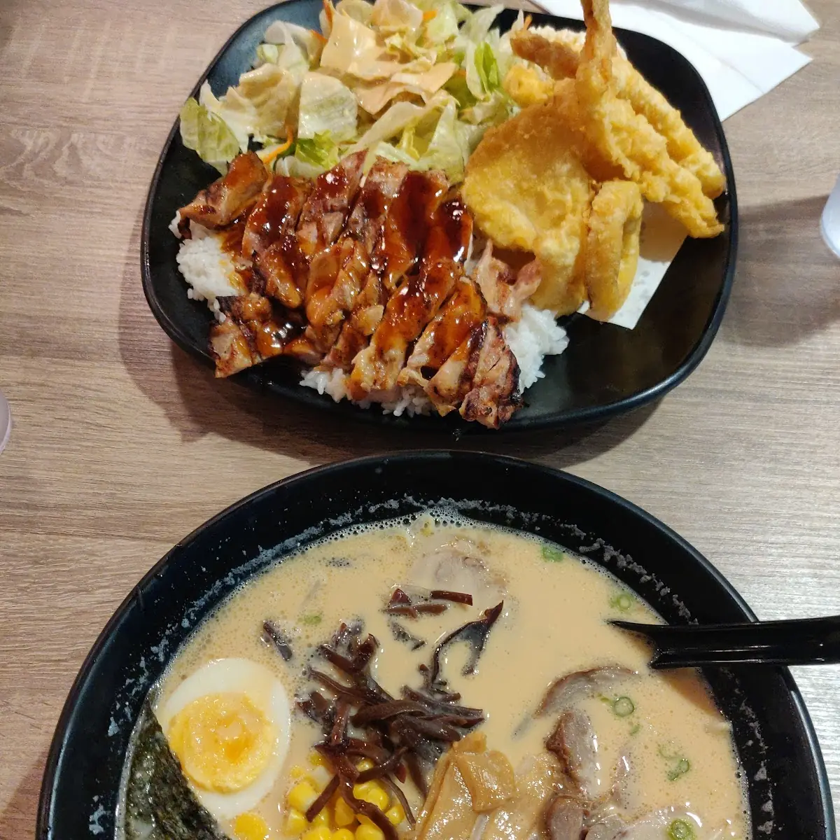 Miso Ramen and Teriyaki Chicken