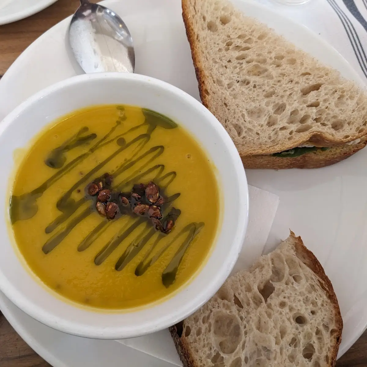 Butternut Squash Soup & Half Sandwich