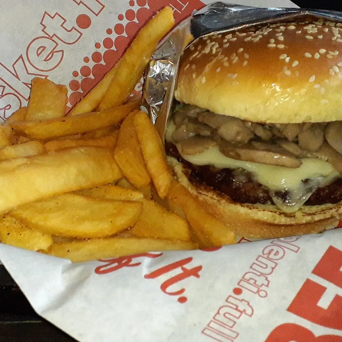 Mushroom Swiss Burger