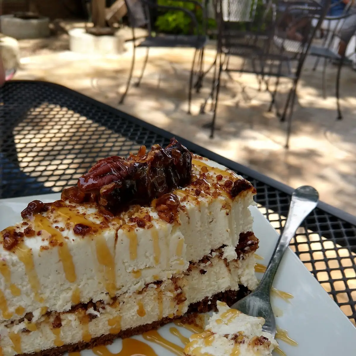 Goat Cheese Carmel Praline Cheese Cake