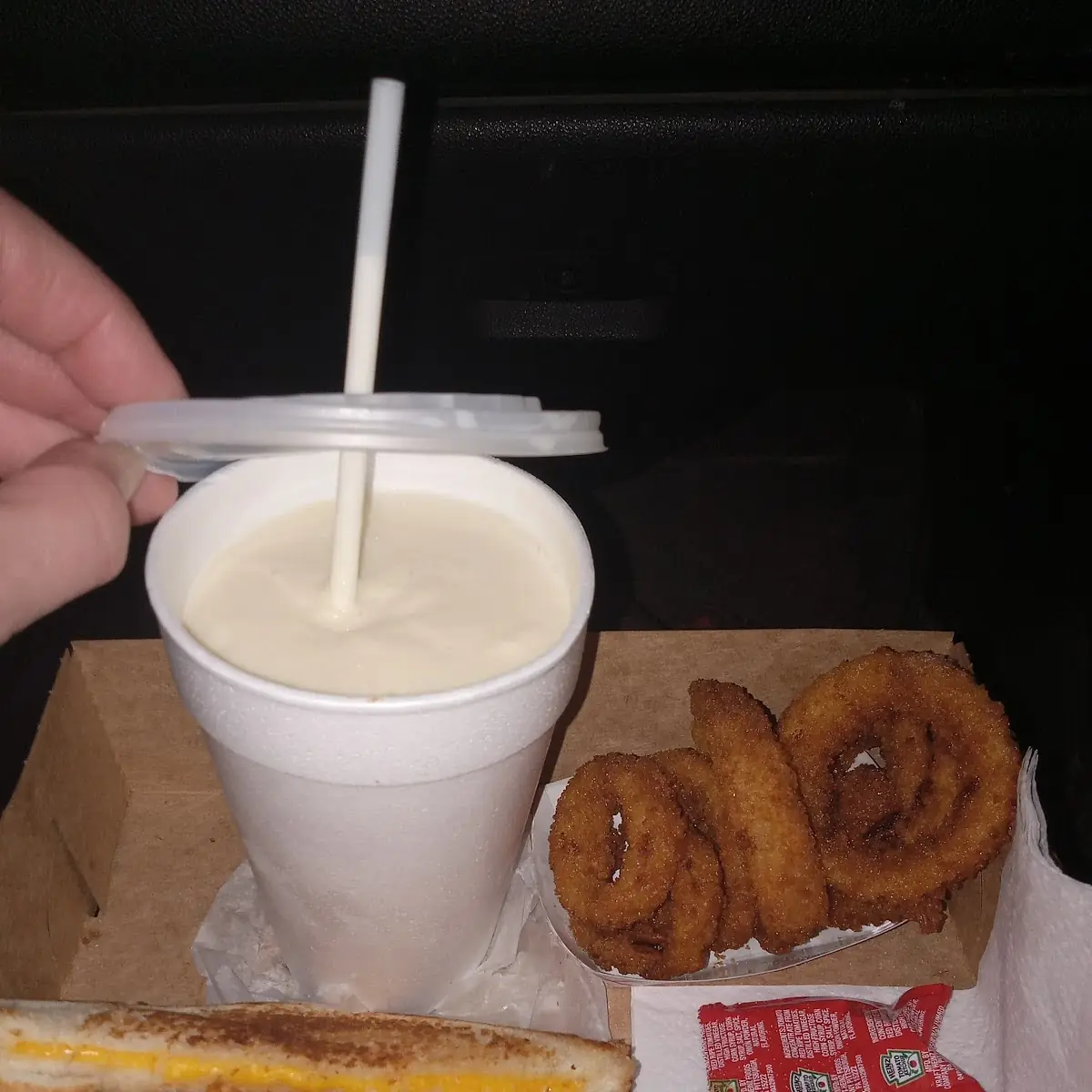 Onion Rings & Grilled Cheese