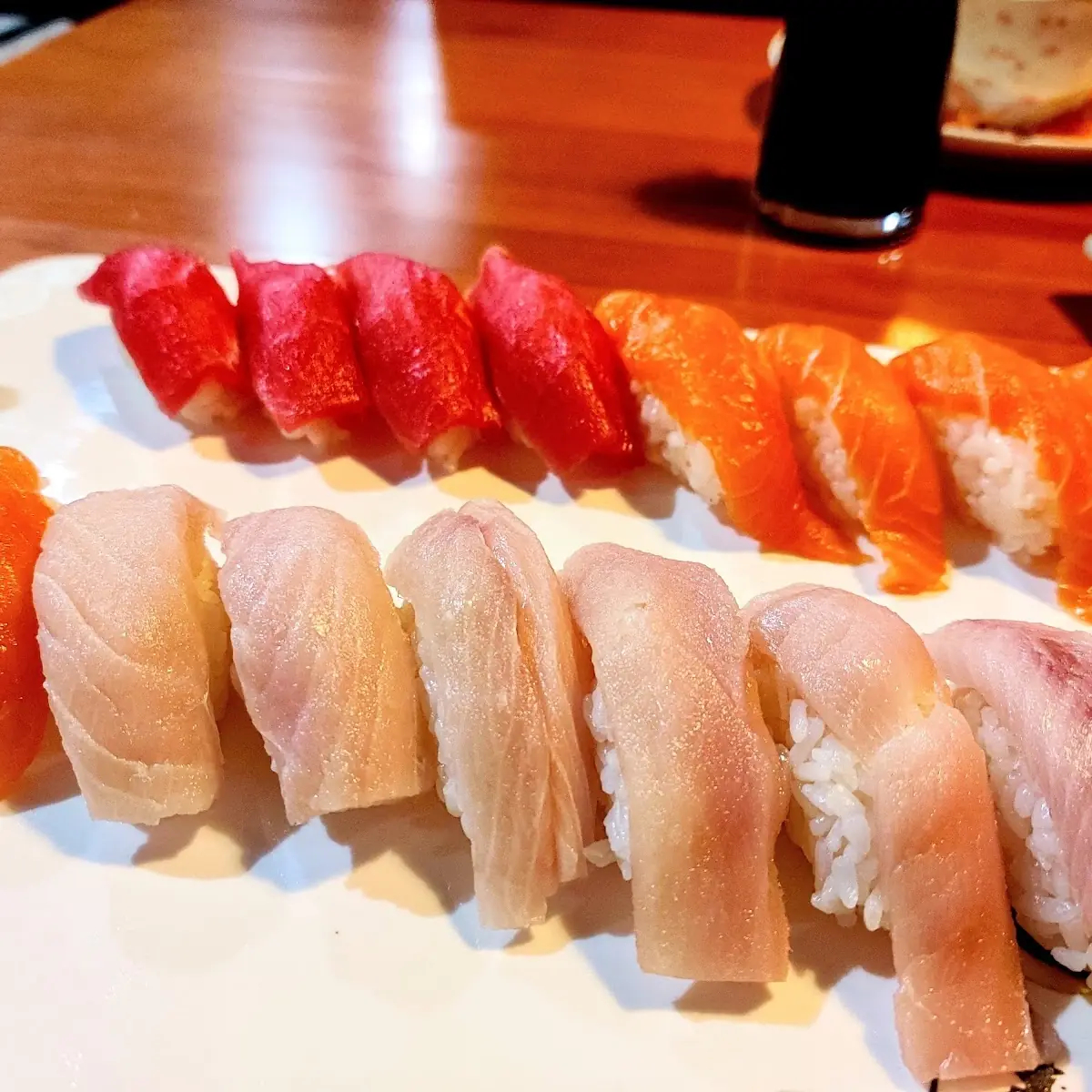 Yellowtail and Salmon Sushi