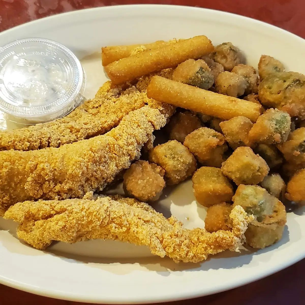 Fried Fish with Fried Okra