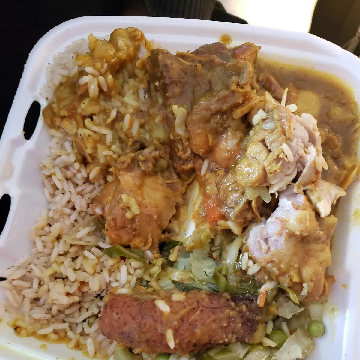 Curry Chicken with Rice and Vegetables