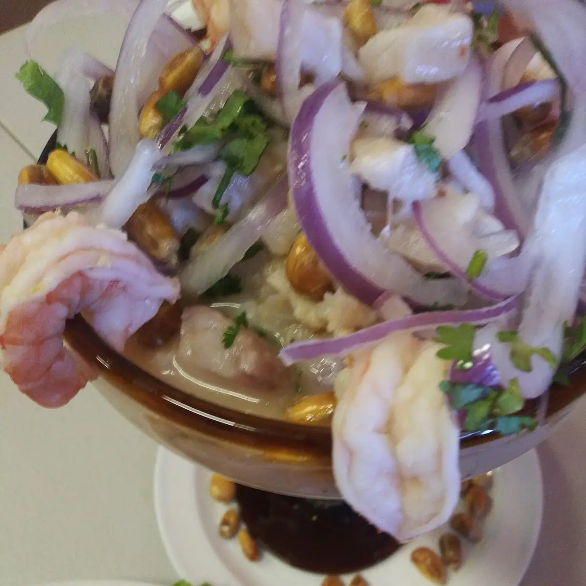 Ceviche Pescado Y Camarón