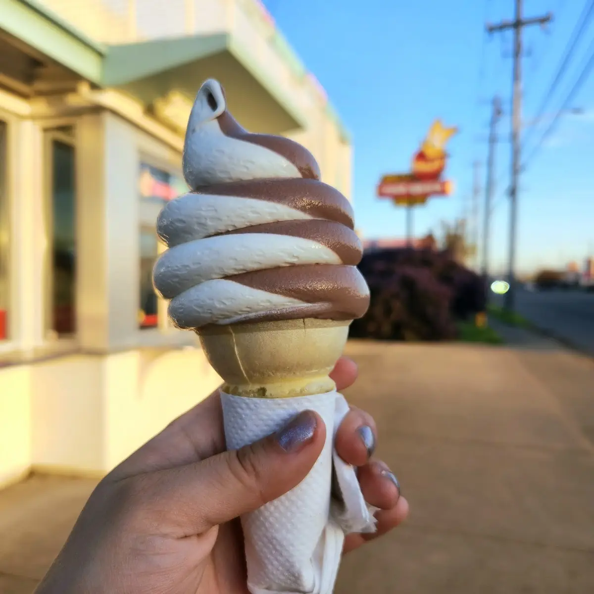 Swirl Ice Cream Cone
