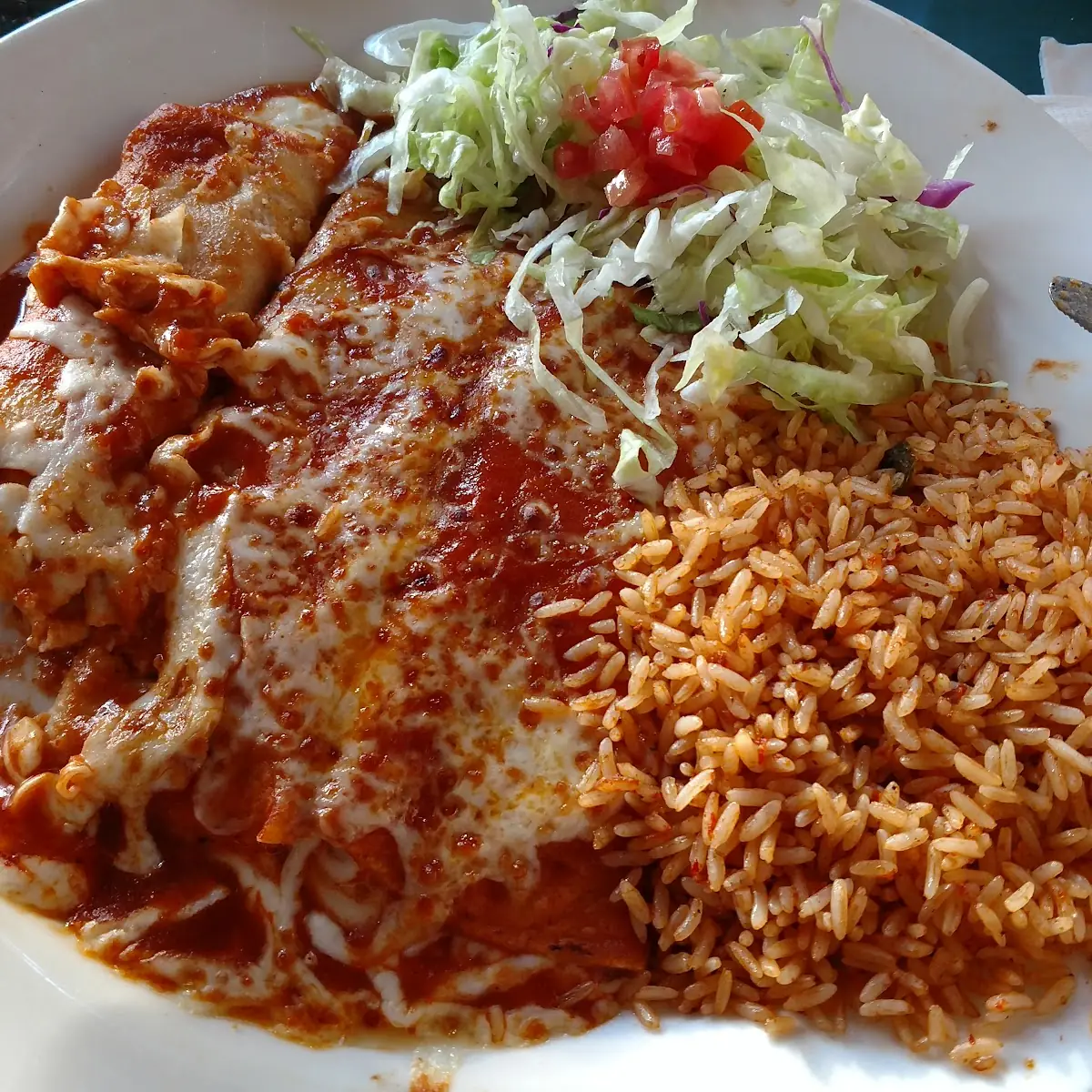 Taco Enchilada or Burrito w Rice & Beans