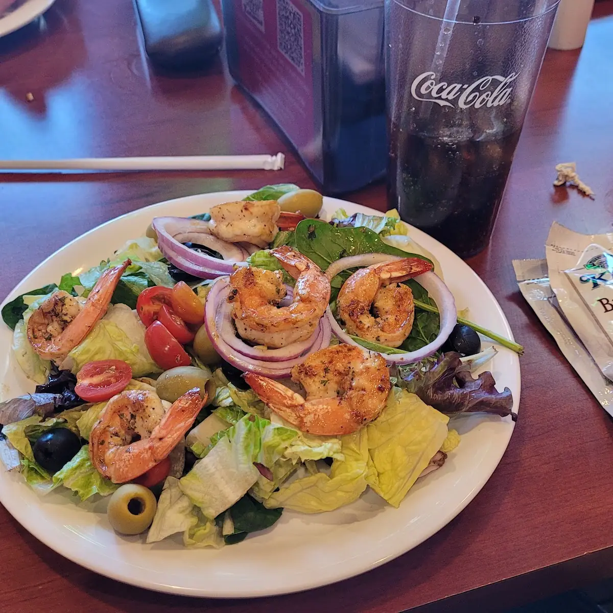 Salad with Added Shrimp
