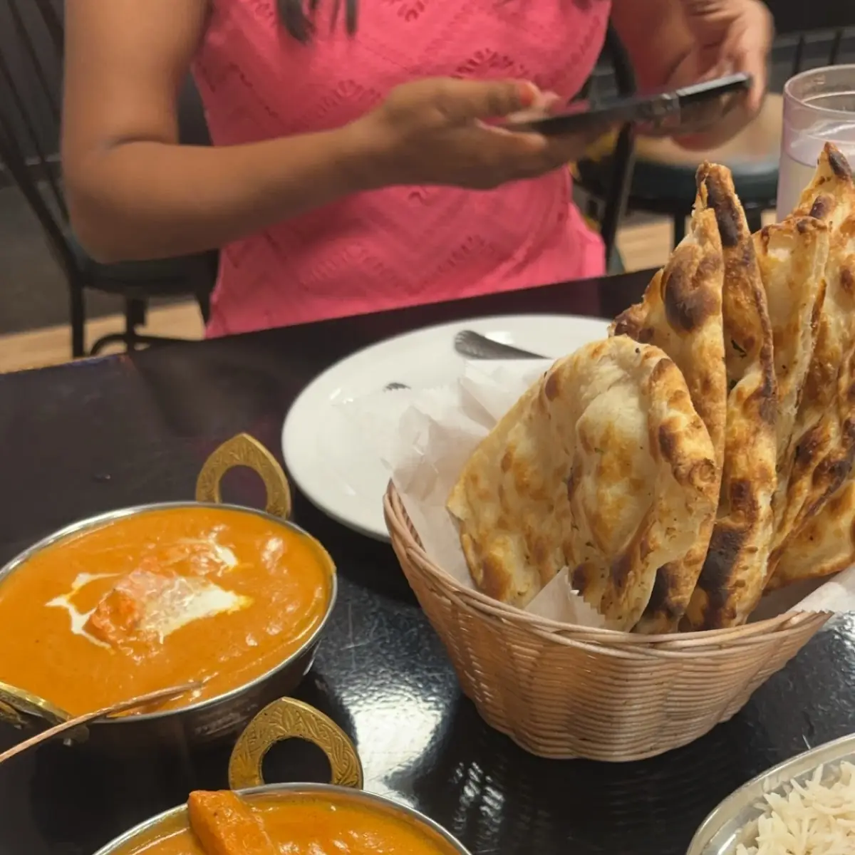 Butter Chicken Rice and Naan