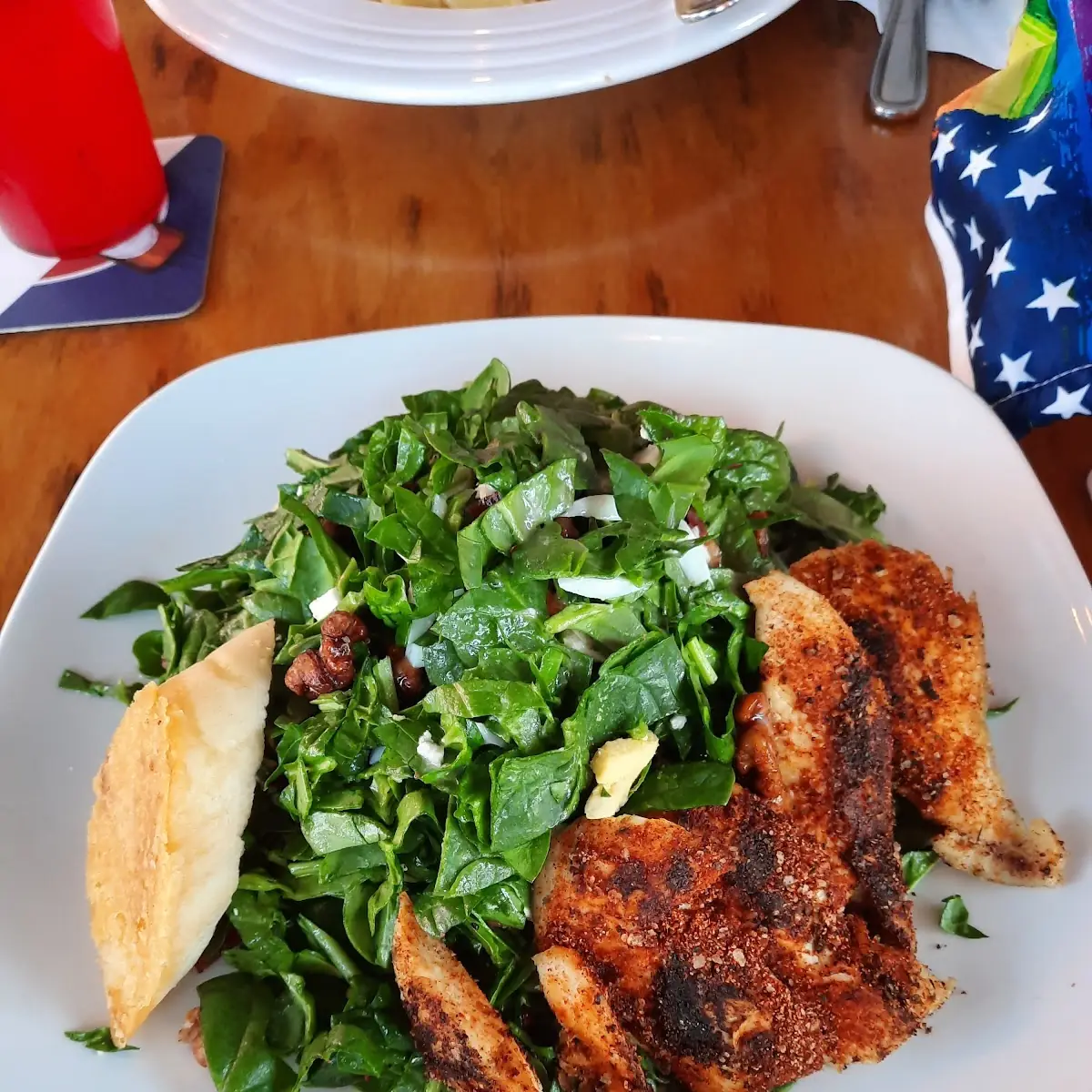Spinach Salad with Blackened Chicken