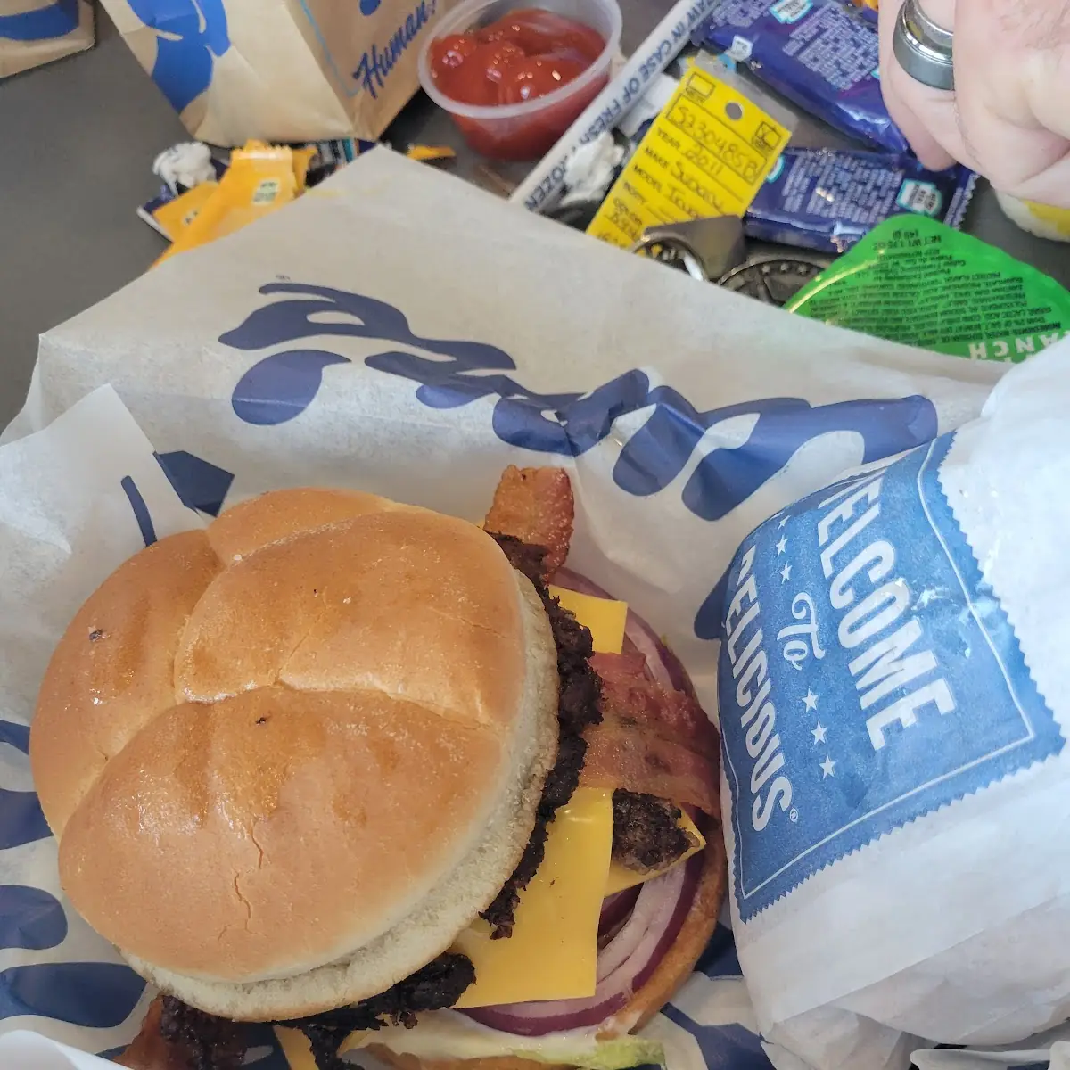 Double Cheeseburger and Fries