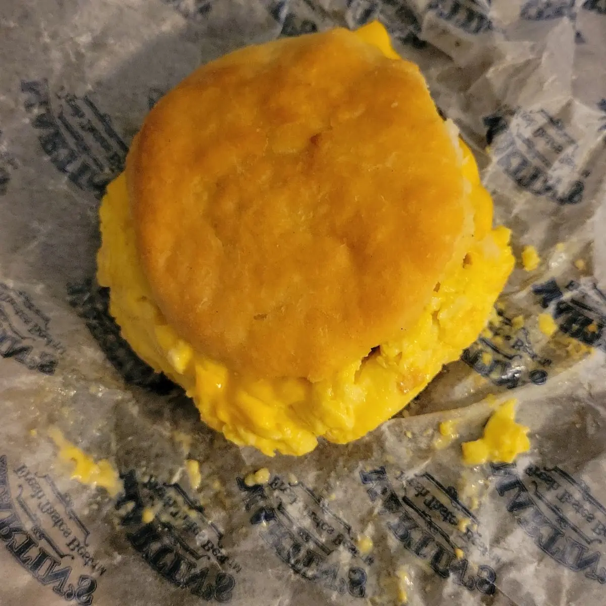 Small Sausage Egg and Cheese Biscuit
