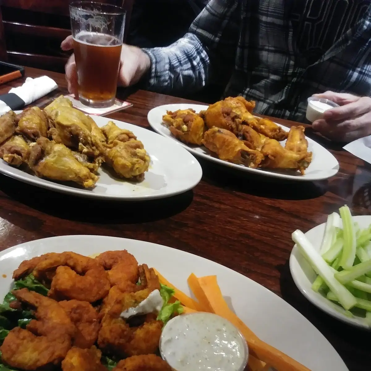 Buffalo Shrimp Lemon Pepper and Hot Wings