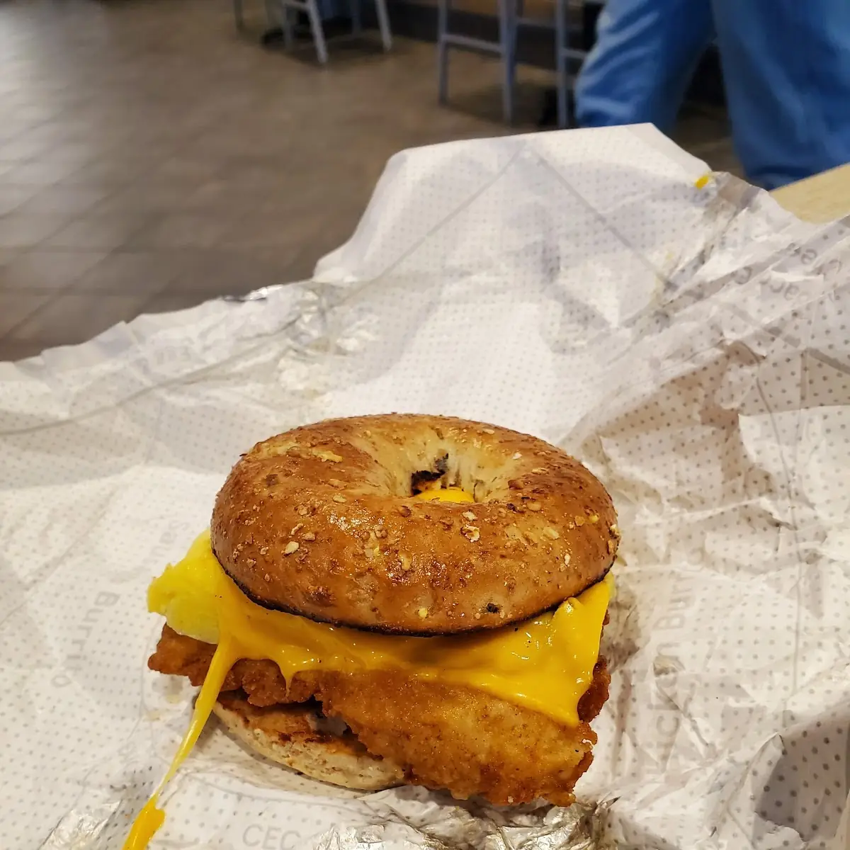 Chicken Egg and Cheese Bagel