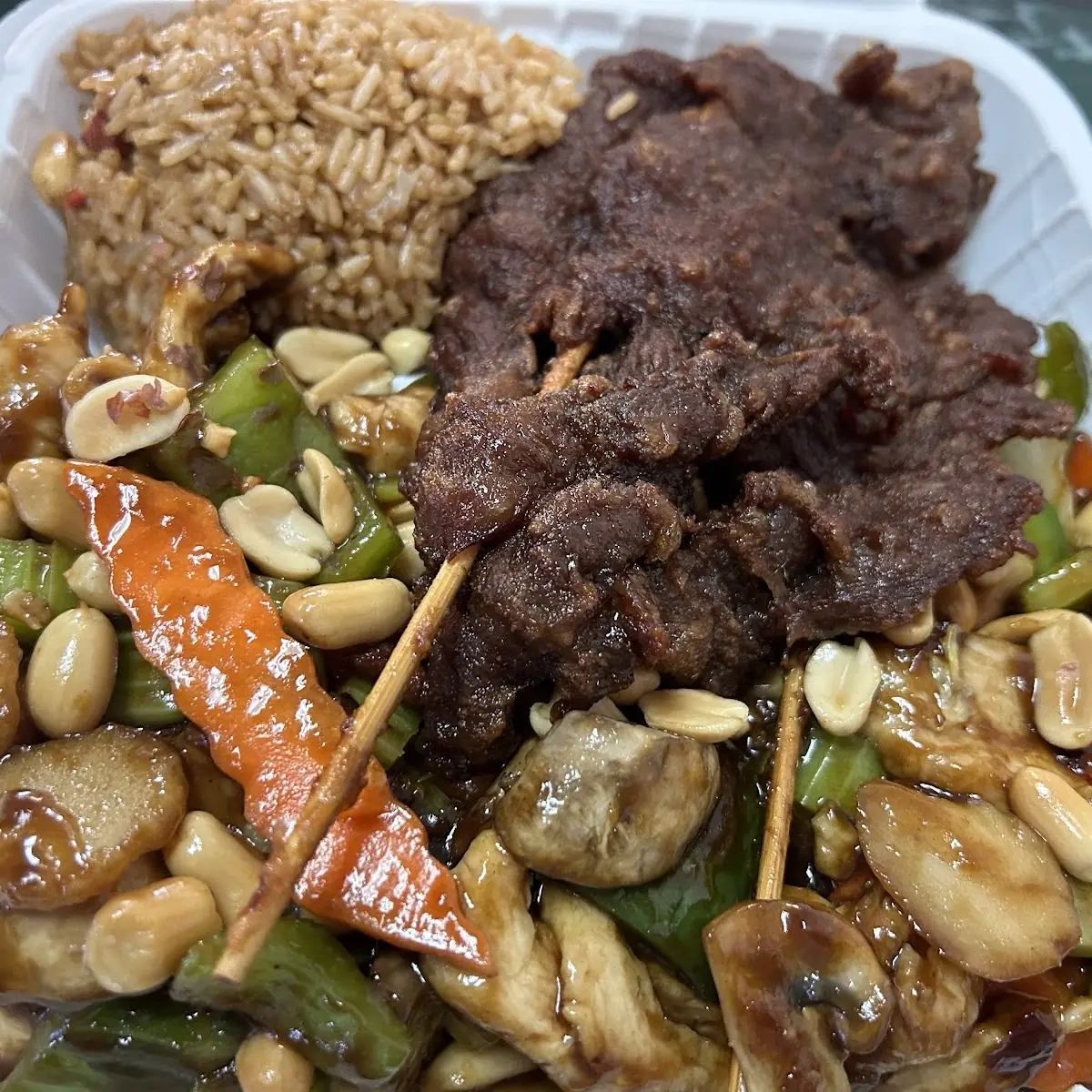 Pork Lo Mein w Chicken Teriyaki