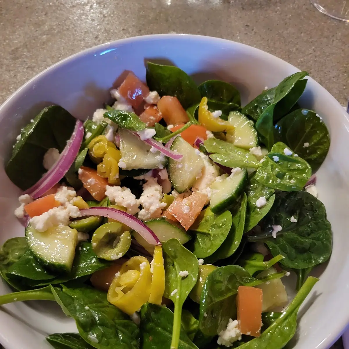 Spinach Salad w Red