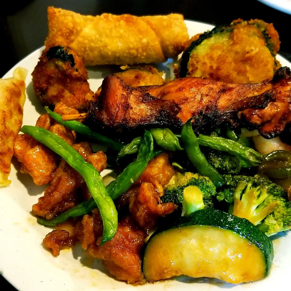 Vegetables and Egg Roll