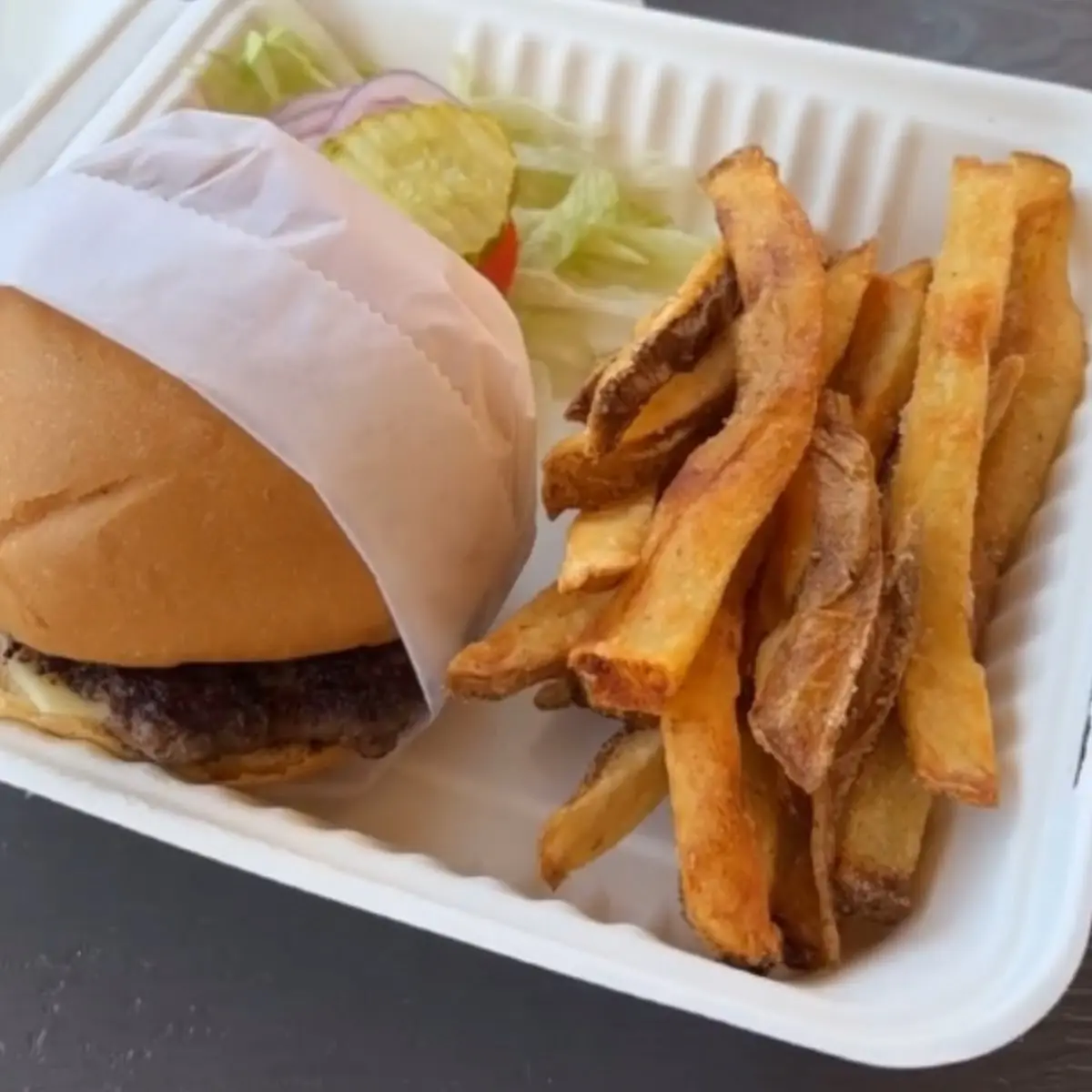 Impossible Burger and Fries