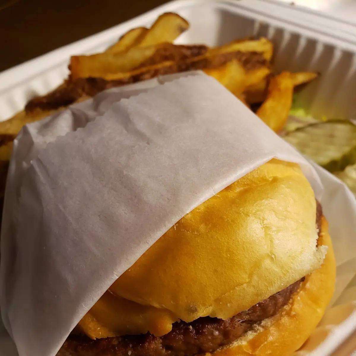 Vegan Burger and Fries