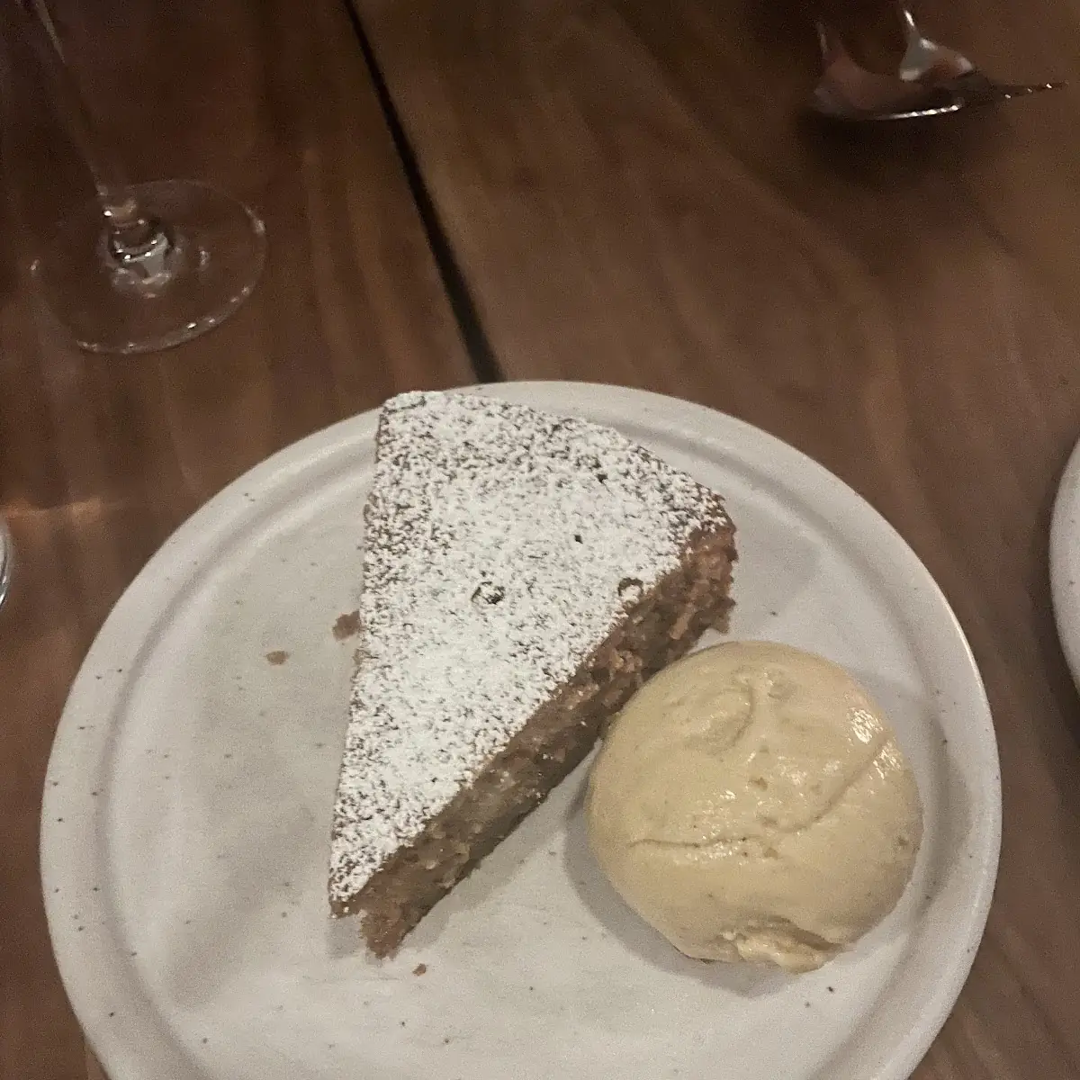 Lumberjack Cake - Medjool Date Devoto Apple Coconut Fig Leaf Ice Cream