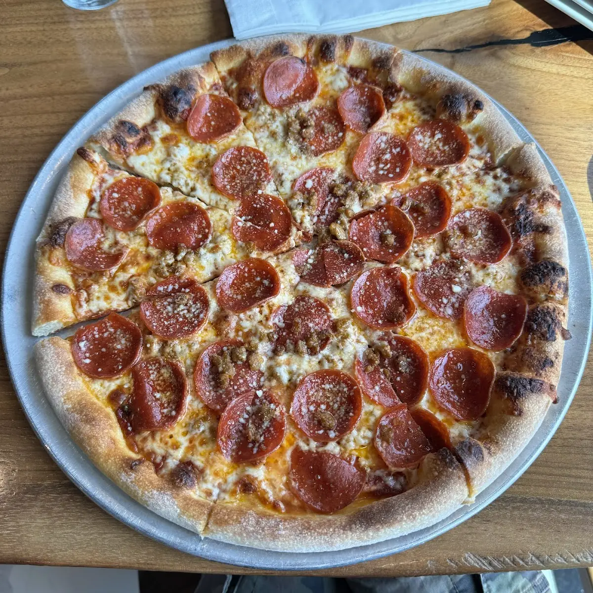 Pepperoni Pizza with Sausage