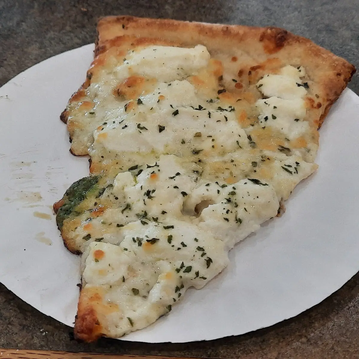 White Pizza Slice