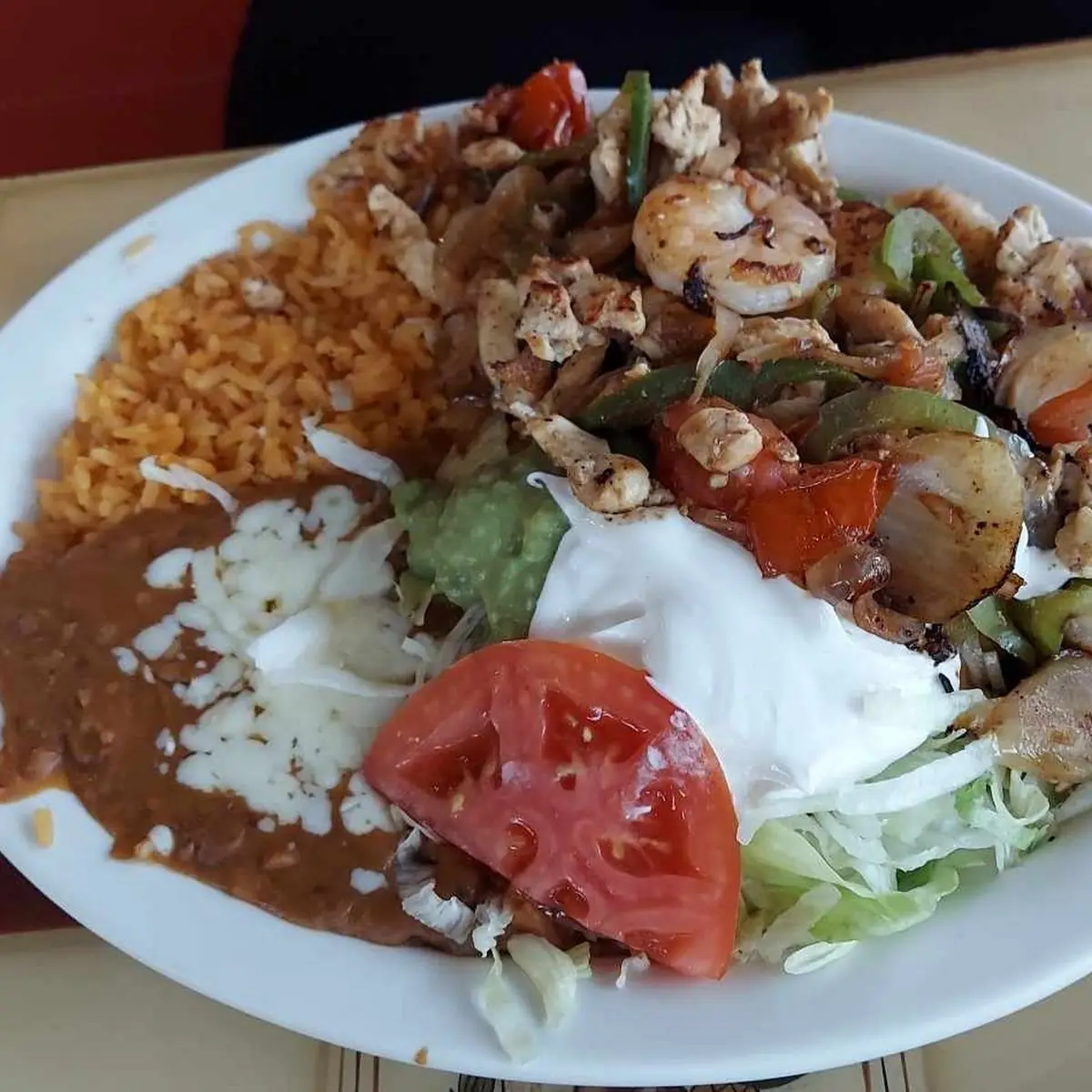 Chicken and Shrimp Fajitas
